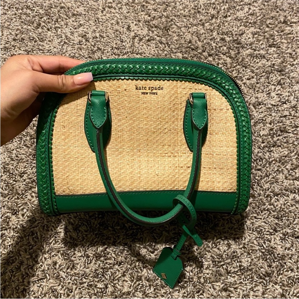 Kate Spade Green and Tan Purse